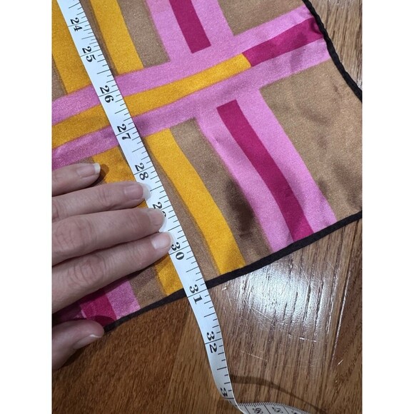 Vintage Exclusive Design Abstract Geometric Art Scarf 31”X31”‎ Acetate Retro - Picture 4 of 6